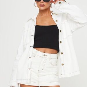 Women's White Denim Jean skort princess Polly